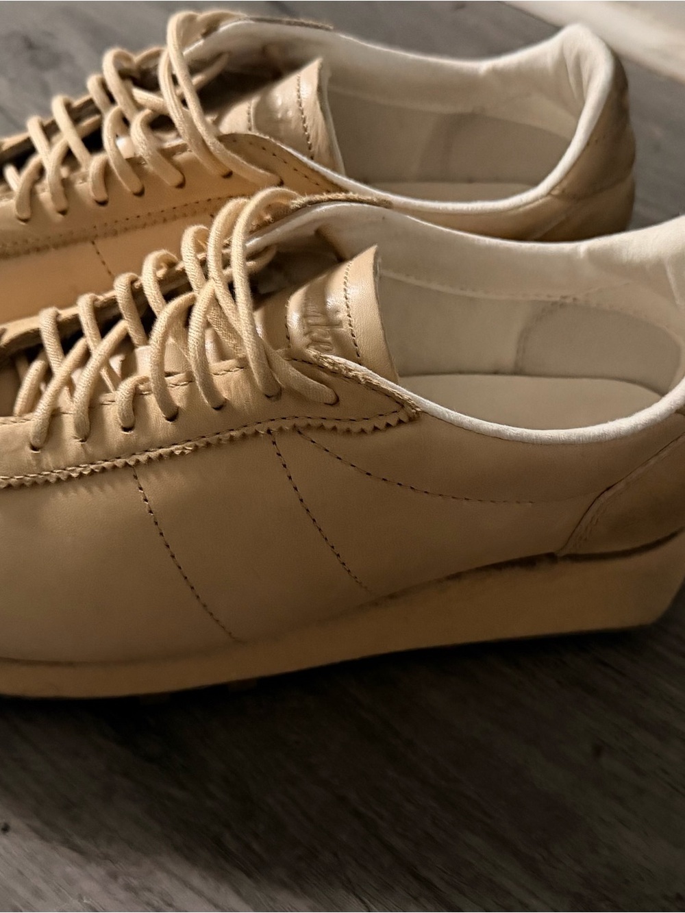 Aritzia X Nike limited edition LD-1000 Beige Suede Lace-Up Women's Sneakers - Picture 4 of 9
